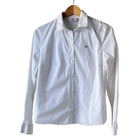 Lacoste Other - Lacoste Boy’s Crisp White Button-Down Shirt Size 42 or XL